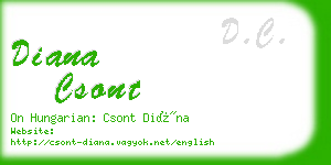 diana csont business card